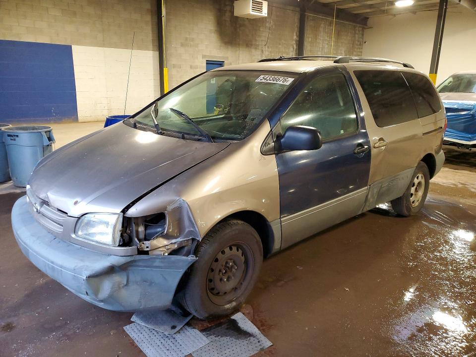 1999 Toyota Sienna VIN 4T3ZF19C0XU131881 COPART salvage auction — FRONT END, Pa - Certificate Of Salvage, sold $225 on 2026-07-06 (photo 1)
