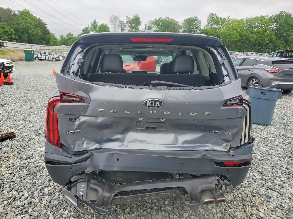 2021 Kia Telluride VIN 5XYP3DHC8MG105980 COPART salvage auction — REAR END, Nc - Salvage Certificate Of Title, sold $6,600 on 2026-07-29 (photo 6)