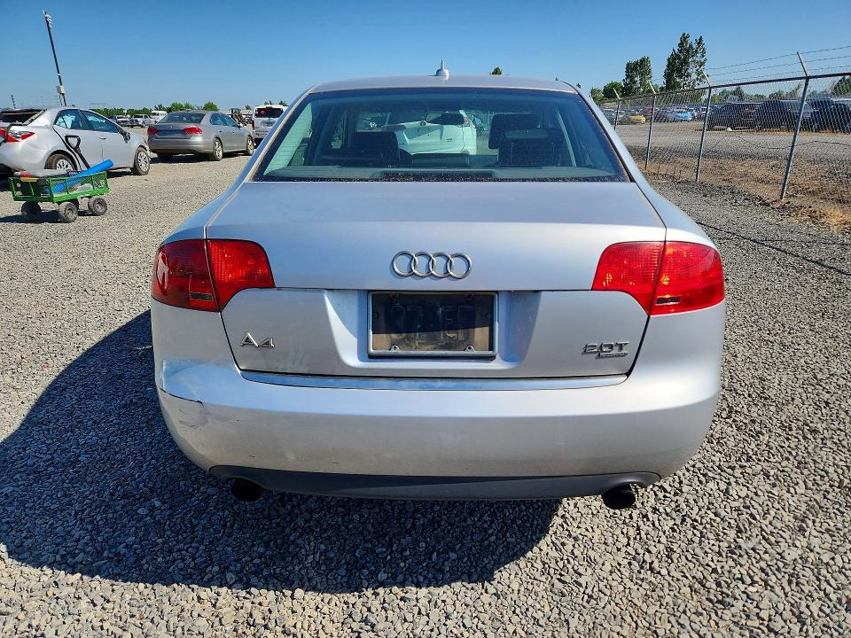 2007 Audi A4 VIN WAUDF78E37A020690 COPART salvage auction — FRONT END, Or - Salvage Title Certificate, sold $475 on 2026-07-07 (photo 6)