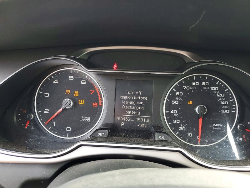 2013 Audi A4 VIN WAUFFAFL8DN048786 COPART salvage auction — FRONT END, Nj - Cert Of Title-Salvage, sold $425 on 2026-07-27 (photo 9)