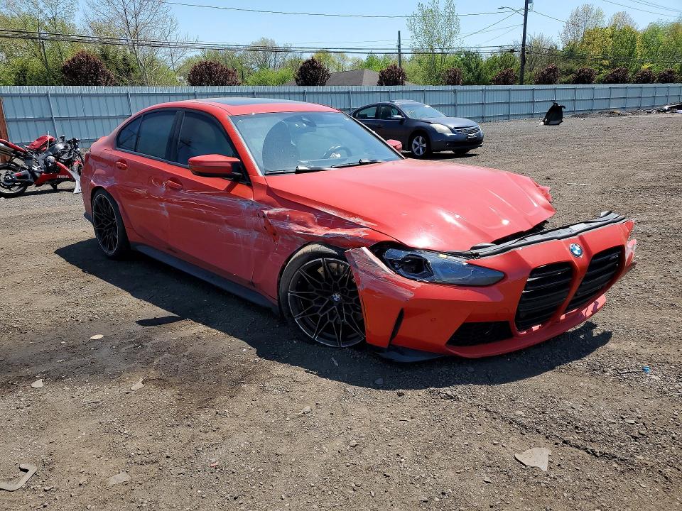 2023 BMW M3 VIN WBS53AY04PFP82536 COPART salvage auction — ALL OVER, Ct - Cert Of Title-Salvage, sold $17,300 on 2026-07-07 (photo 4)