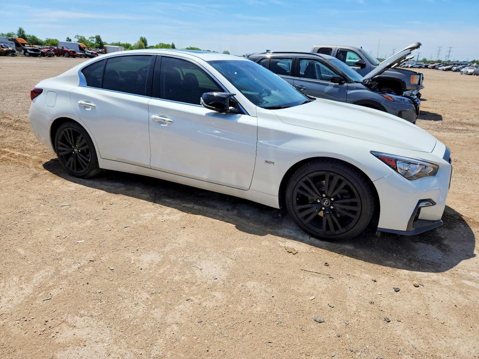 2018 Infiniti Q50 VIN JN1EV7AR7JM610228 COPART salvage auction — SIDE, IL - SALVAGE CERTIFICATE, sold $4,650 on 2026-07-09 (photo 4)