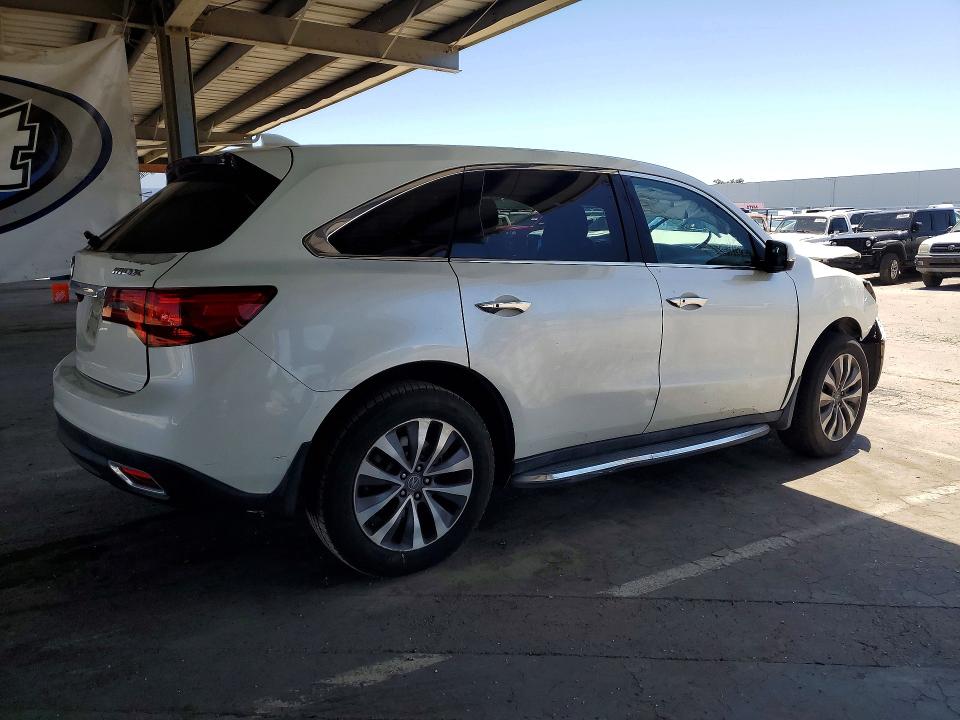 2015 Acura Mdx VIN 5FRYD3H49FB005691 COPART salvage auction — FRONT END, Ca - Salvage Certificate, sold $800 on 2026-07-02 (photo 3)