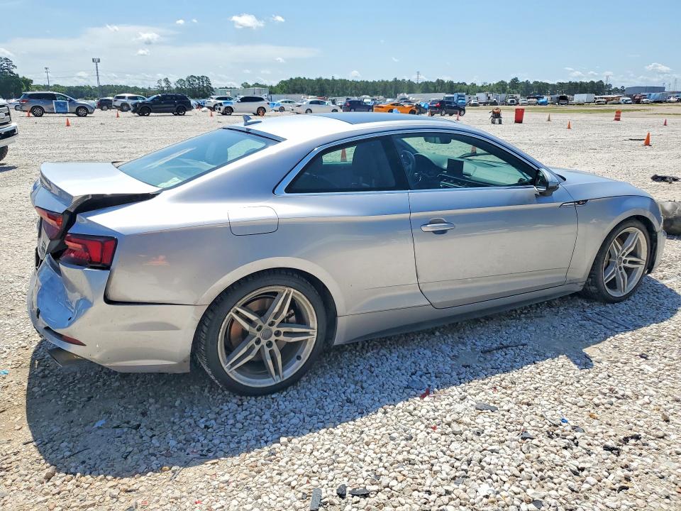 2018 Audi A5 VIN WAUTNAF56JA030474 COPART salvage auction — REAR END, Tx - Certificate Of Title, sold $925 on 2026-07-24 (photo 3)