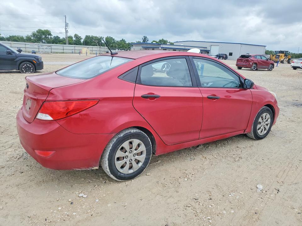 2016 Hyundai Accent VIN KMHCT4AEXGU073753 COPART salvage auction — FRONT END, Tx - Salvage Vehicle Title, sold $800 on 2026-07-30 (photo 3)