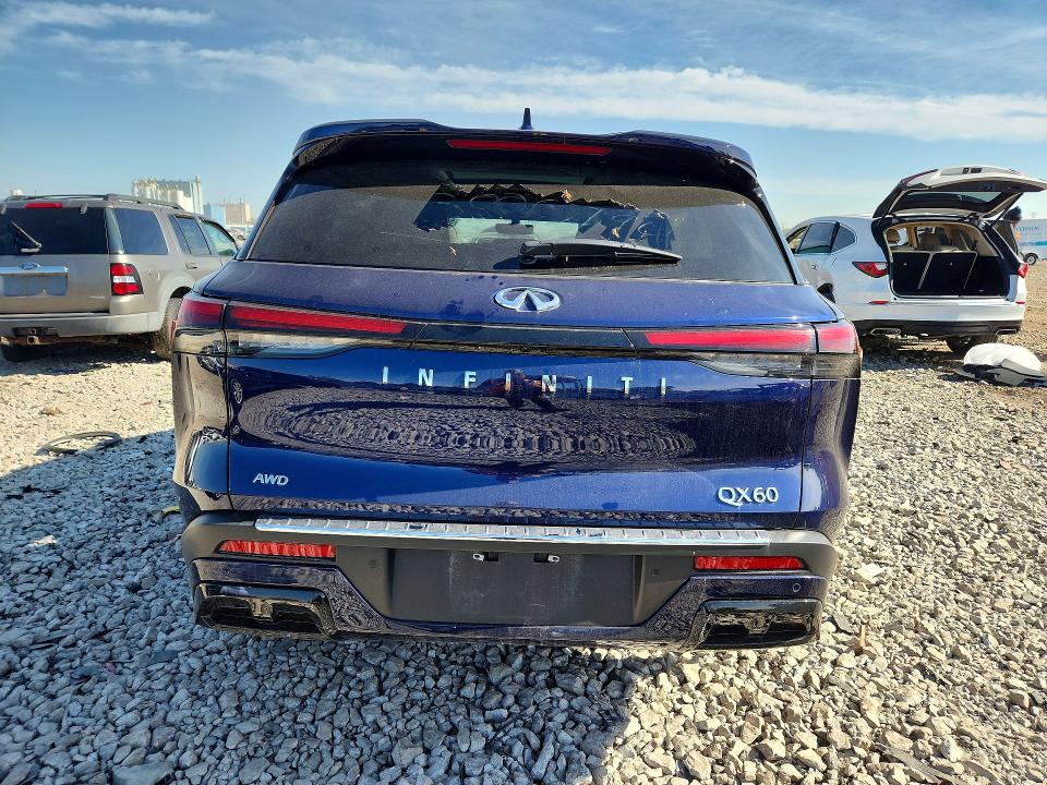 2023 Infiniti Qx60 VIN 5N1DL1FS3PC349360 COPART salvage auction — FRONT END, Il - Salvage Certificate, sold $9,600 on 2026-07-29 (photo 6)