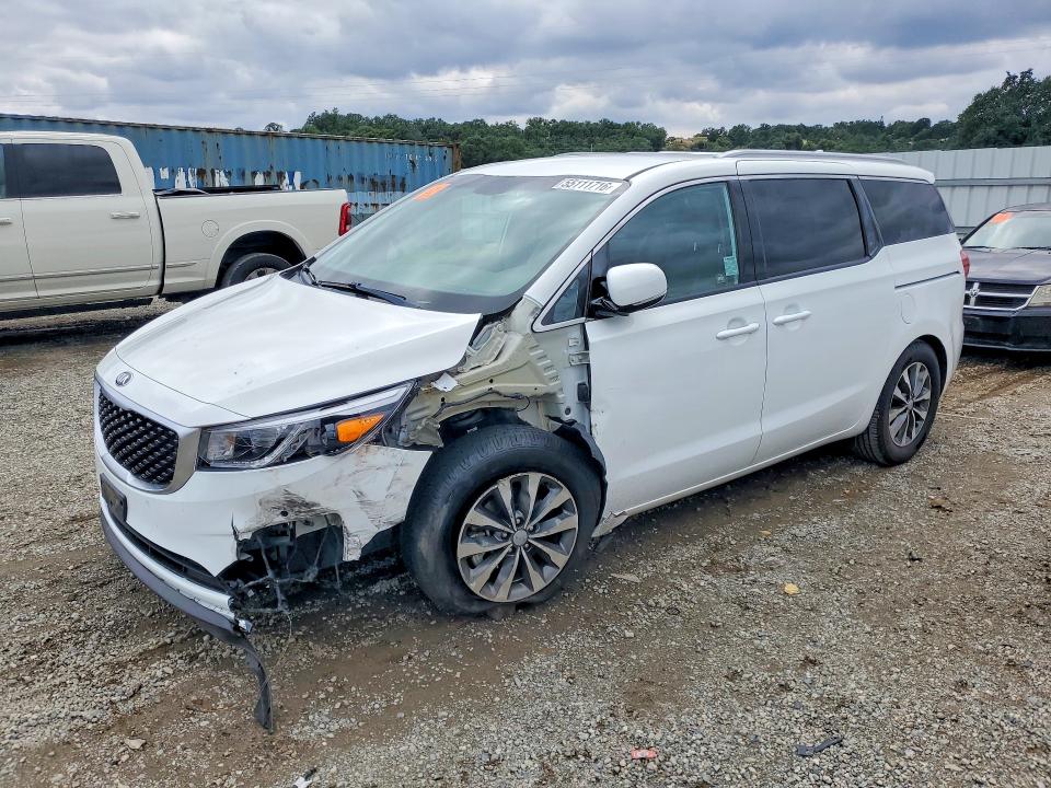 2018 Kia SEDONA VIN KNDMC5C14J6372370 COPART salvage auction — FRONT END, Ca - Salvage Certificate, sold $4,450 on 2026-07-17 (photo 1)