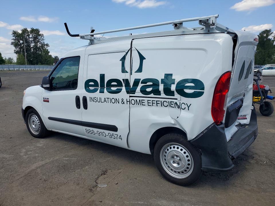 2021 Ram Promaster city VIN ZFBHRFAB6M6U80899 COPART salvage auction — REAR END, Or - Salvage Title Certificate, sold $4,350 on 2026-07-08 (photo 2)