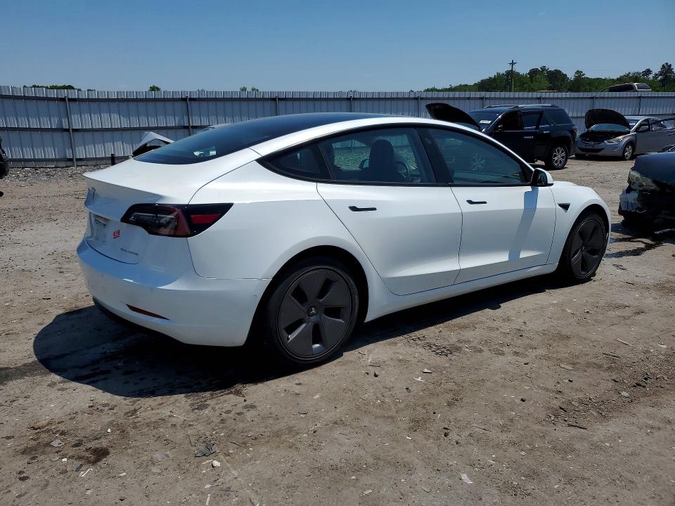 2022 Tesla VIN 5YJ3E1EB5NF250177 COPART salvage auction — FRONT END, Va - Cert Of Title - Salvage, sold $7,900 on 2026-07-08 (photo 3)
