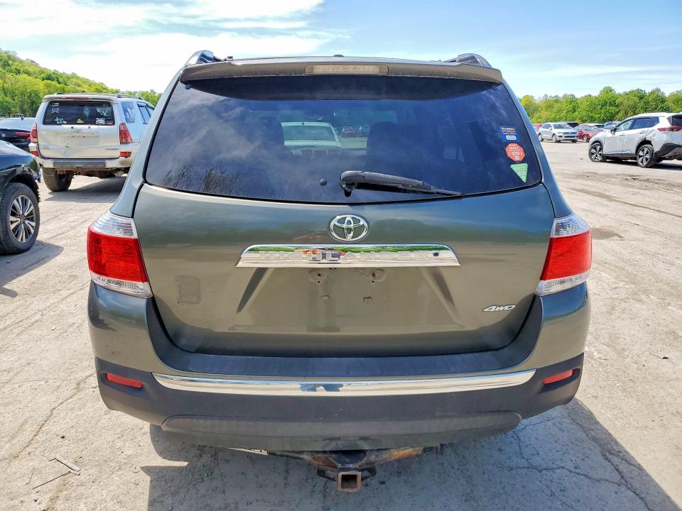 2012 Toyota Highlander VIN 5TDBK3EH7CS117224 COPART salvage auction — MECHANICAL, Pa - Cert Of Title, sold $4,550 on 2026-07-02 (photo 6)