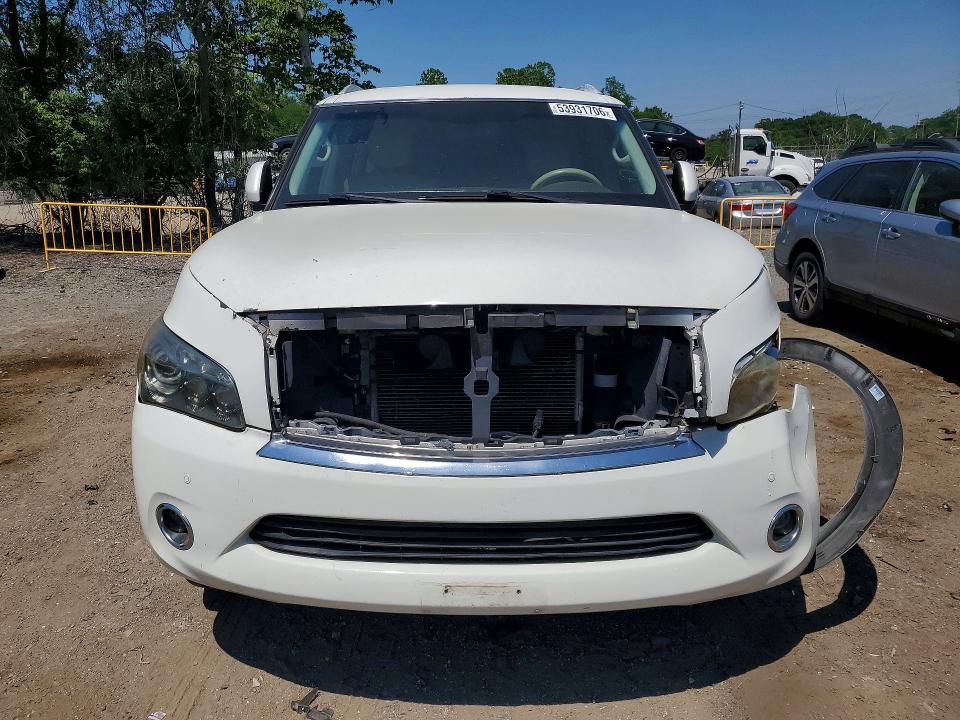 2011 Infiniti Qx56 VIN JN8AZ2NF2B9500117 COPART salvage auction — FRONT END, Md - Cert Of Salvage < 75% Damage, sold $1,550 on 2026-07-07 (photo 5)