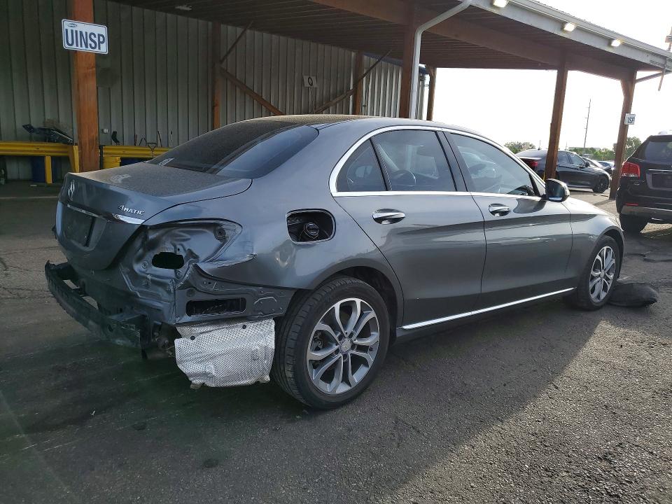 2017 Mercedes-benz C-klasse VIN 55SWF4KB8HU194691 COPART salvage auction — REAR END, Co - Public - Salvage Title, sold $3,500 on 2026-07-06 (photo 3)