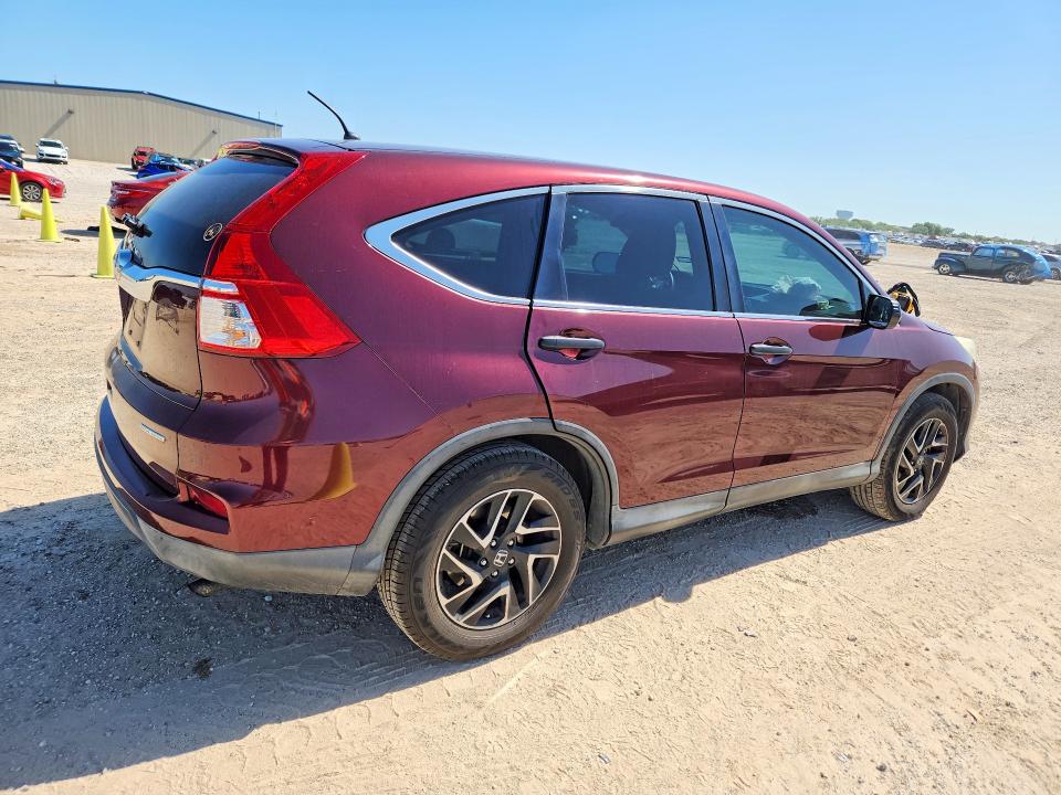 2016 Honda Cr-v VIN 2HKRM3H47GH569574 COPART salvage auction — FRONT END, Tx - Salvage Vehicle Title, sold $5,200 on 2026-07-09 (photo 3)