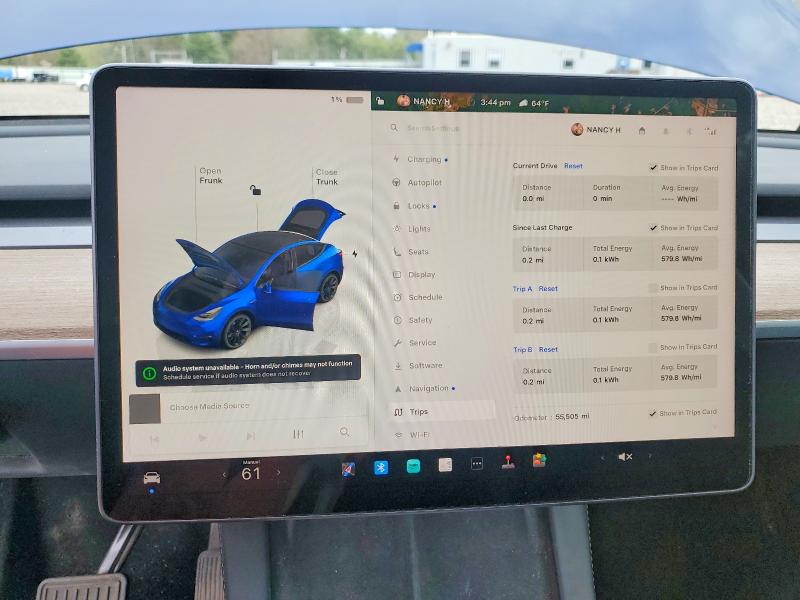 2022 Tesla Model y VIN 7SAYGDEE4NF463183 COPART salvage auction — FRONT END, Me - Cert Of Title-Salvage Collisio, sold $150 on 2026-07-23 (photo 9)