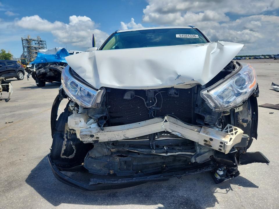 2016 Toyota Highlander VIN 5TDKKRFH3GS145500 COPART salvage auction — FRONT END, Ms - Cert Of Title-Salvaged, sold $4,550 on 2026-07-15 (photo 5)