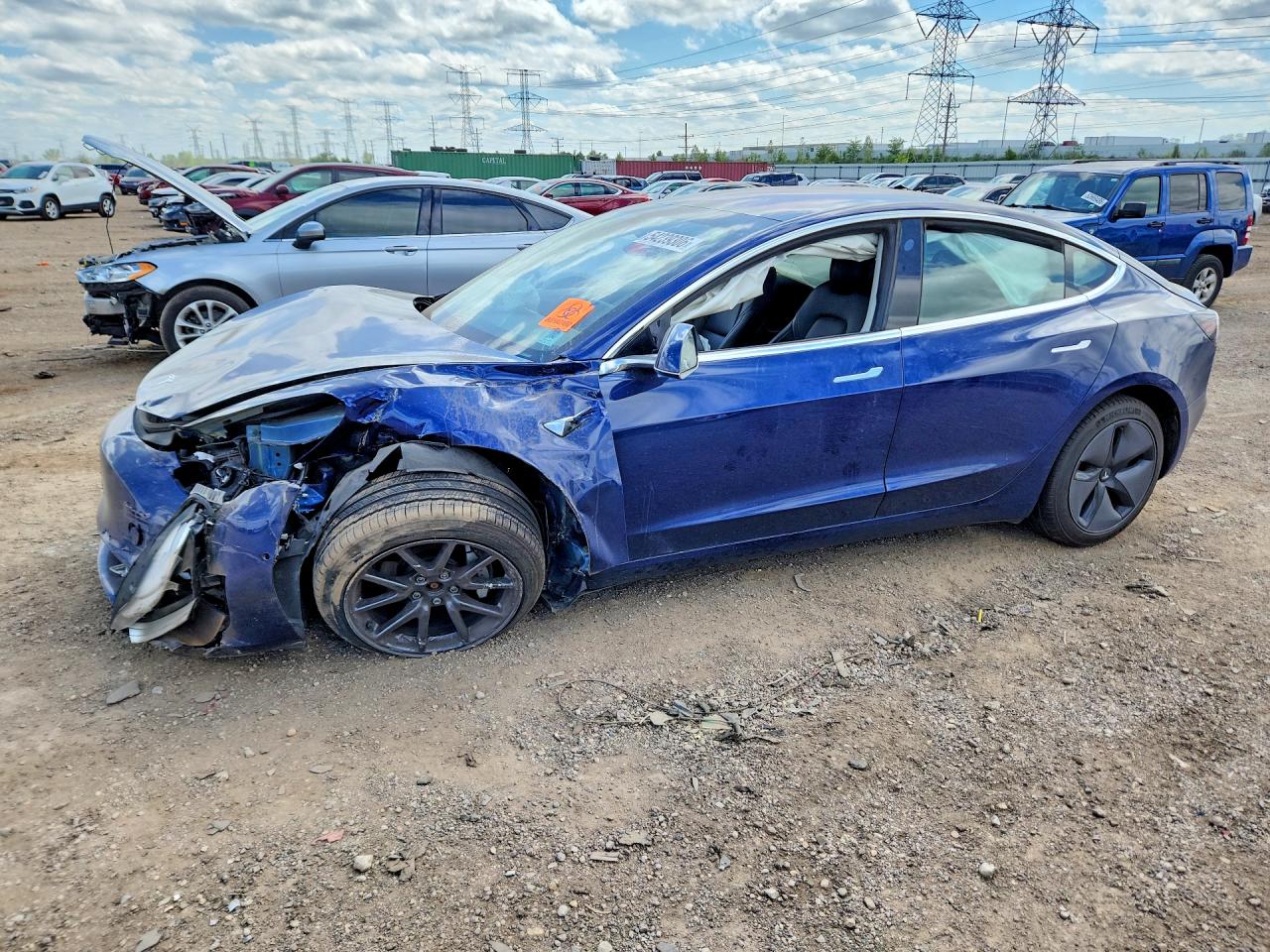 2018 Tesla Model 3 VIN 5YJ3E1EB9JF095191 COPART salvage auction — Front End, IL - SALVAGE CERTIFICATE, sold $2,350 on 2026-06-30 (photo 1)