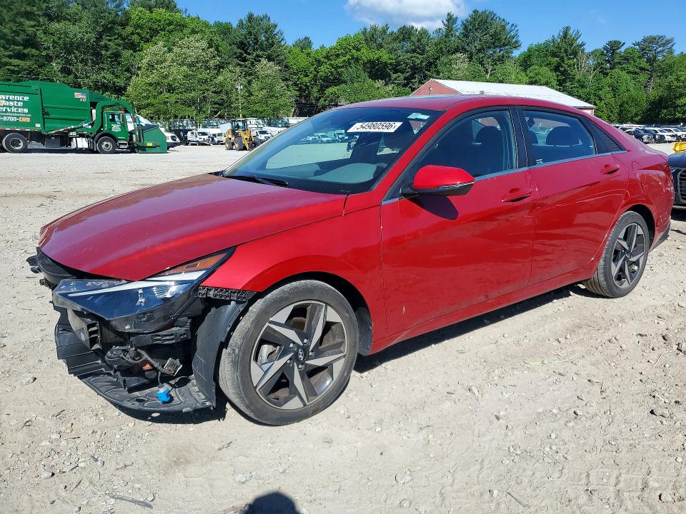2021 Hyundai Elantra VIN KMHLN4AG1MU180231 COPART salvage auction — FRONT END, Id - Salvage Certificate Of Title, sold $4,700 on 2026-07-30 (photo 1)