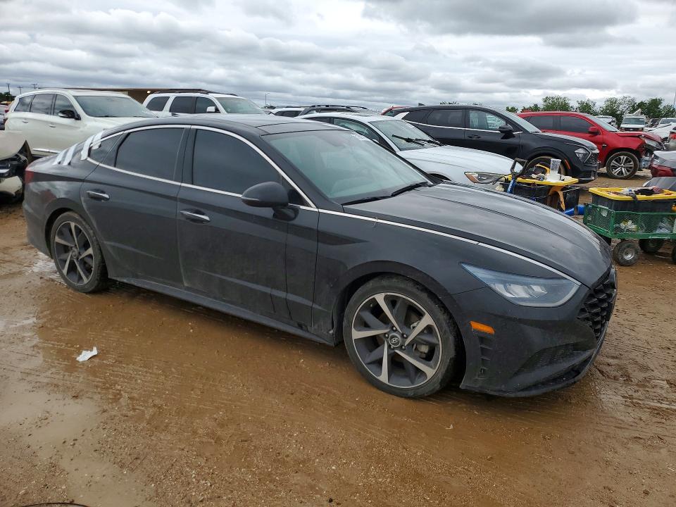 2022 Hyundai Sonata VIN KMHL44J27NA213971 COPART salvage auction — HAIL, Tx - Certificate Of Title, sold $7,700 on 2026-07-30 (photo 4)