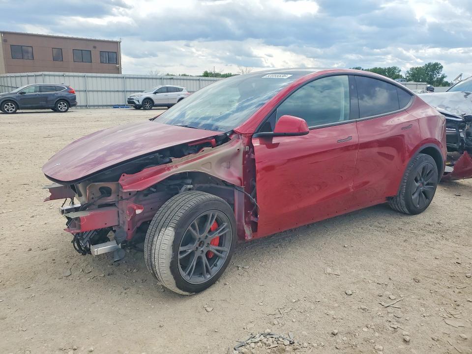 2024 Tesla Model y VIN 7SAYGDED0RF133442 COPART salvage auction — FRONT END, Mo - Salvage Certificate Of Title, sold $9,300 on 2026-07-09 (photo 1)