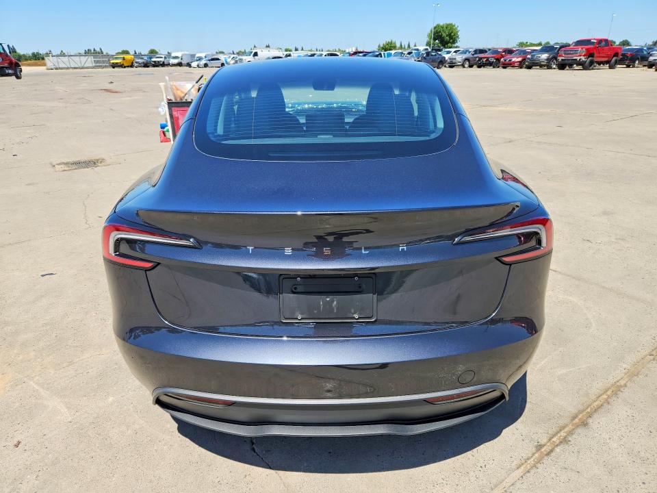 2025 Tesla Model 3 VIN 5YJ3E1EA9SF016532 COPART salvage auction — FRONT END, Ca - Salvage Certificate, sold $9,400 on 2026-07-20 (photo 6)