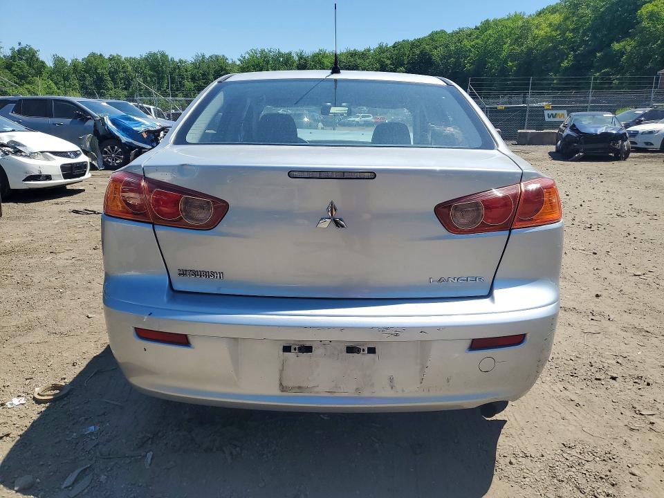 2009 Mitsubishi Lancer VIN JA3AU26U59U038522 COPART salvage auction — FRONT END, Md - Cert Of Salvage > 75% Damage, sold $700 on 2026-07-02 (photo 6)
