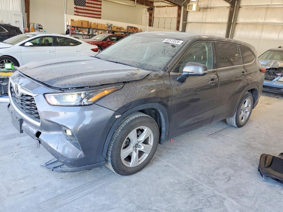 2023 Toyota Highlander VIN 5TDKDRAH8PS020834 COPART salvage auction — FRONT END, Ne - Cert Of Title-Salvage, sold $10,800 on 2026-07-08 (photo 1)