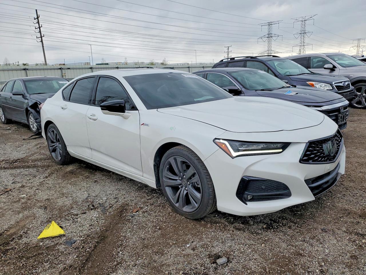 2023 Acura TLX VIN 19UUB5F50PA006723 COPART salvage auction — Side, WV - SALVAGE CERTIFICATE, sold $16,700 on 2026-06-25 (photo 4)