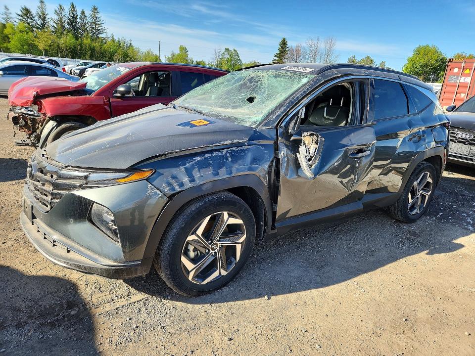 2022 Hyundai Tucson VIN KM8JCCA19NU072377 COPART salvage auction — ROLLOVER, On - Bill Of Sale - Parts Only, sold $550 on 2026-07-21 (photo 1)