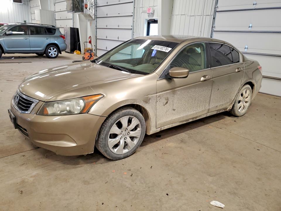 2008 Honda Accord VIN 1HGCP26768A046688 COPART salvage auction — HAIL, Mn - Cert Of Title-Prior Salvage, sold $525 on 2026-07-09 (photo 1)