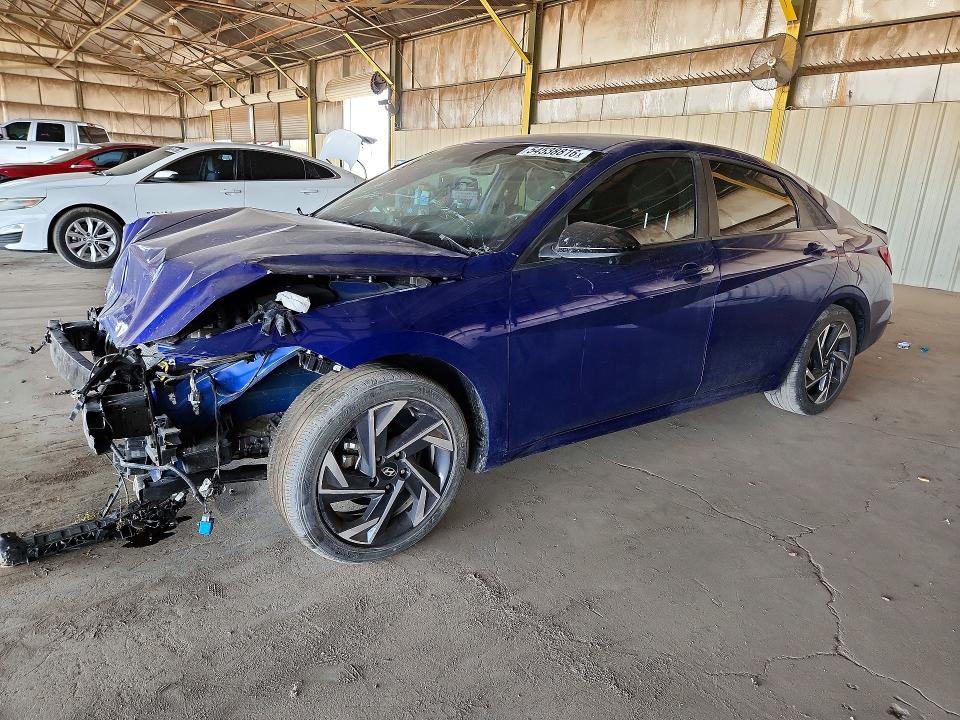 2025 Hyundai Elantra VIN KMHLM4DG6SU976484 COPART salvage auction — FRONT END, AZ - CERT OF TITLE - SALVAGE, sold $300 on 2026-07-22 (photo 1)