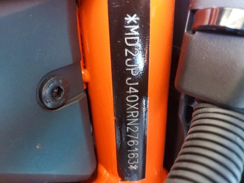 2024 Ktm VIN MD2JPJ40XRN276163 COPART salvage auction — FRONT END, Ca - Salvage Certificate, sold $925 on 2026-07-30 (photo 9)