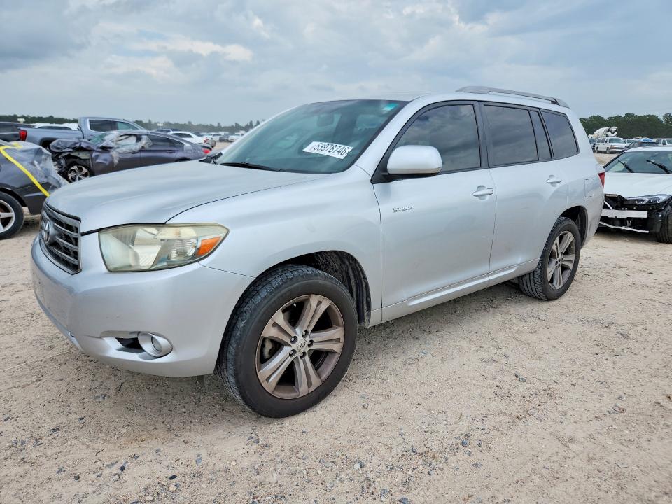 2009 Toyota Highlander VIN JTEDS43A792082300 COPART salvage auction — FRONT END, Tx - Salvage Vehicle Title, sold $2,850 on 2026-07-10 (photo 1)