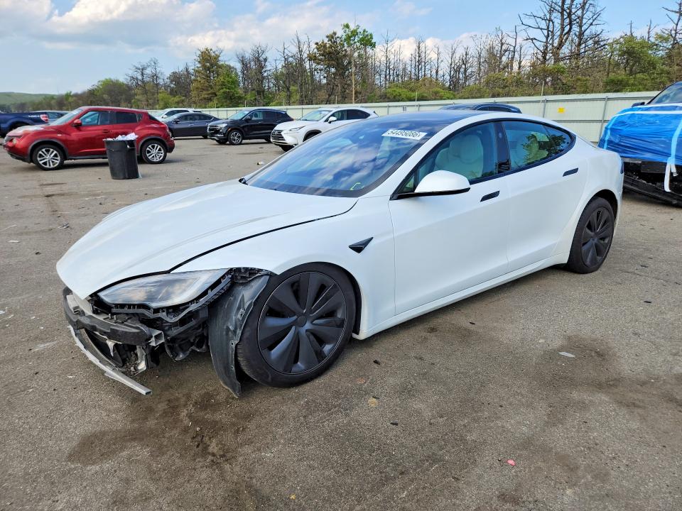 2022 Tesla VIN 5YJSA1E5XNF487541 COPART salvage auction — FRONT END, Ny - Mv-907A Salvage Certificate, sold $15,400 on 2026-07-27 (photo 1)