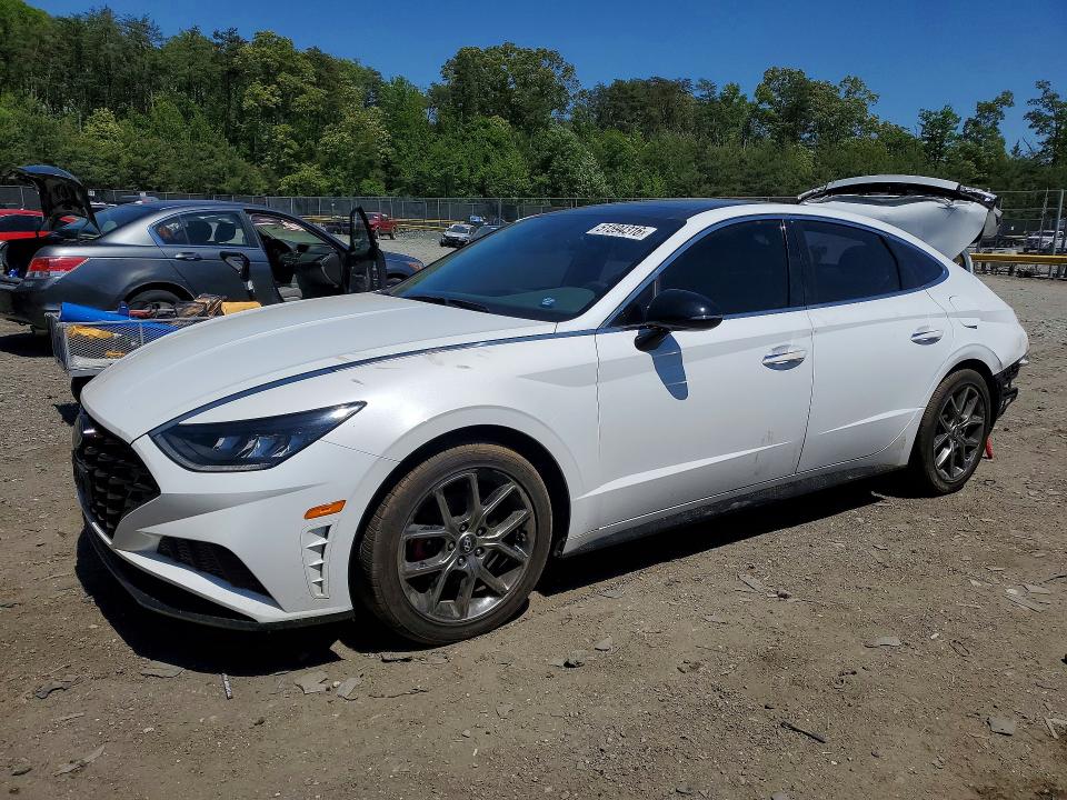 2021 Hyundai Sonata VIN 5NPEJ4J26MH132134 COPART salvage auction — REAR END, MD - CERT OF SALVAGE > 75% DAMAGE, sold $3,000 on 2026-07-10 (photo 1)