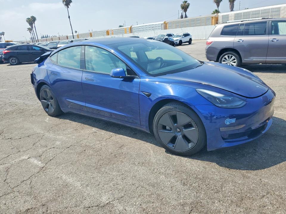 2021 Tesla Model 3 VIN 5YJ3E1EA5MF875233 COPART salvage auction — REAR END, Ca - Salvage Certificate, sold $5,200 on 2026-07-10 (photo 4)