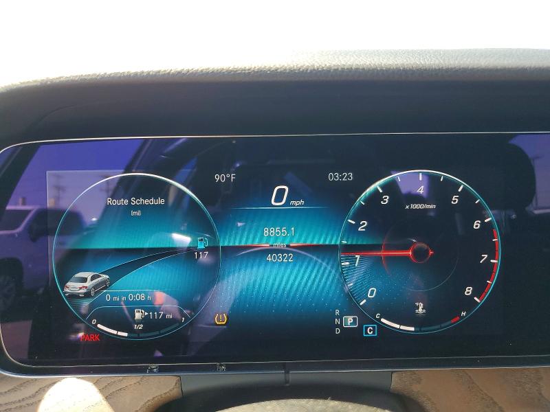 2022 Mercedes-benz E-klasse VIN W1KZF8DB6NB091406 COPART salvage auction — REAR END, Ca - Salvage Certificate, sold $14,300 on 2026-07-20 (photo 9)