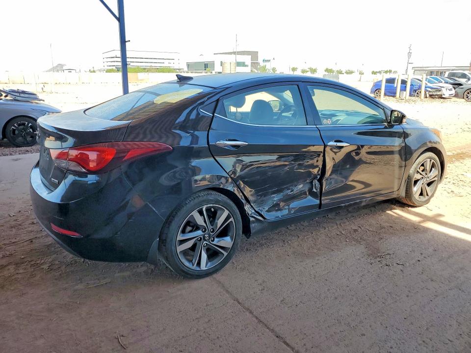 2014 Hyundai Elantra VIN KMHDH4AE6EU085868 COPART salvage auction — SIDE, Az - Cert Of Title - Salvage, sold $1,850 on 2026-07-02 (photo 3)
