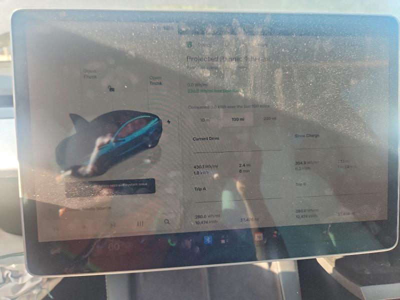 2022 Tesla Model 3 VIN 5YJ3E1EB8NF251162 COPART salvage auction — FRONT END, Fl - Cert Of Title Slvg Rebuildable, sold $6,900 on 2026-07-21 (photo 9)