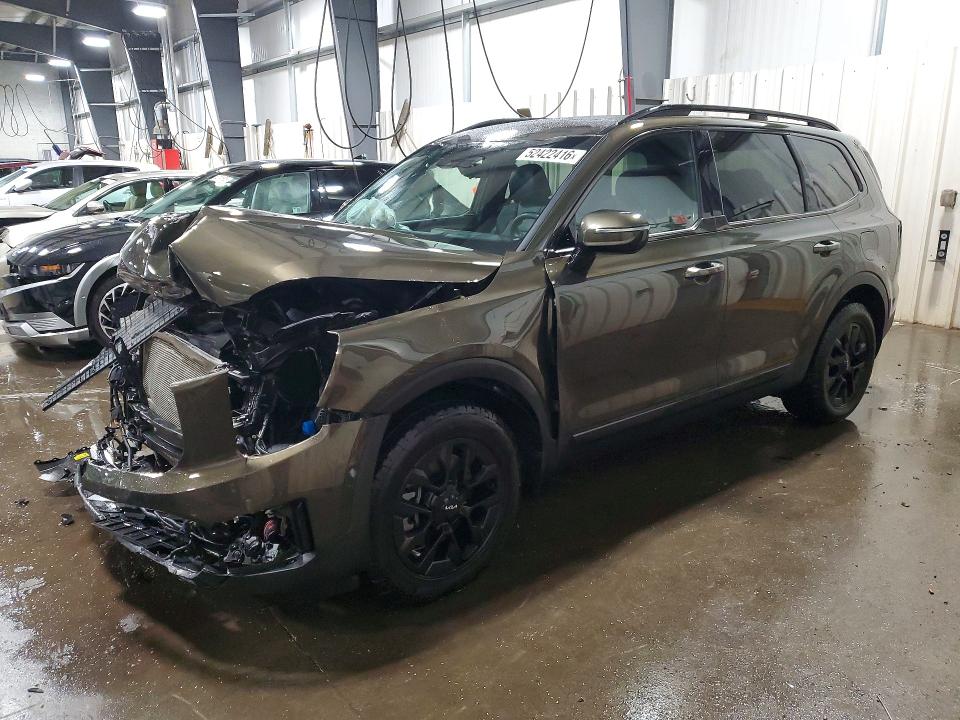 2024 Kia Telluride VIN 5XYP5DGC8RG450655 COPART salvage auction — FRONT END, Mn - Cert Of Title-Salvage, sold $8,900 on 2026-07-14 (photo 1)