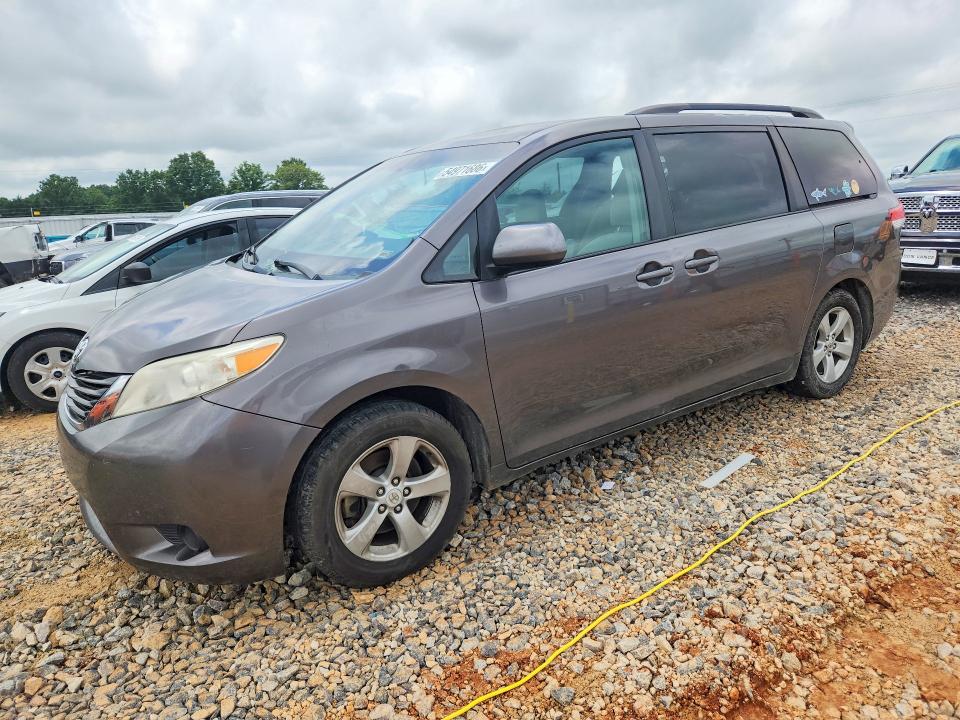 2012 Toyota Sienna VIN 5TDKK3DC0CS196192 COPART salvage auction — HAIL, Mo - Salvage Certificate Of Title, sold $1,450 on 2026-07-08 (photo 1)