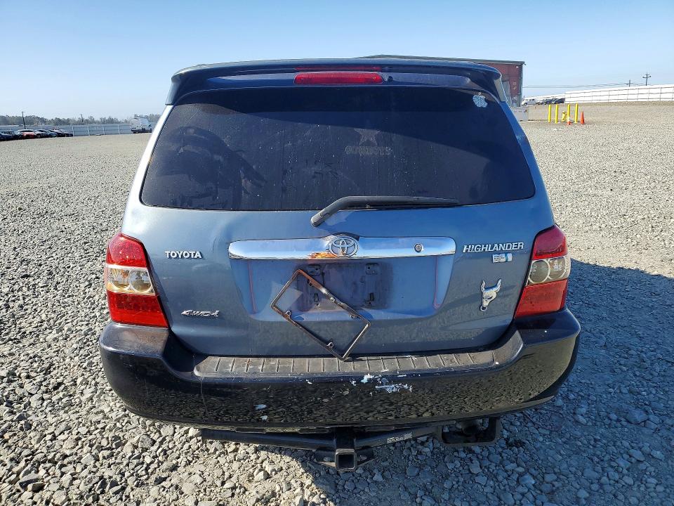 2006 Toyota Highlander VIN JTEEW21A760030902 COPART salvage auction — INTERIOR BURN, Ca - Salvage Certificate, sold $425 on 2026-07-09 (photo 6)