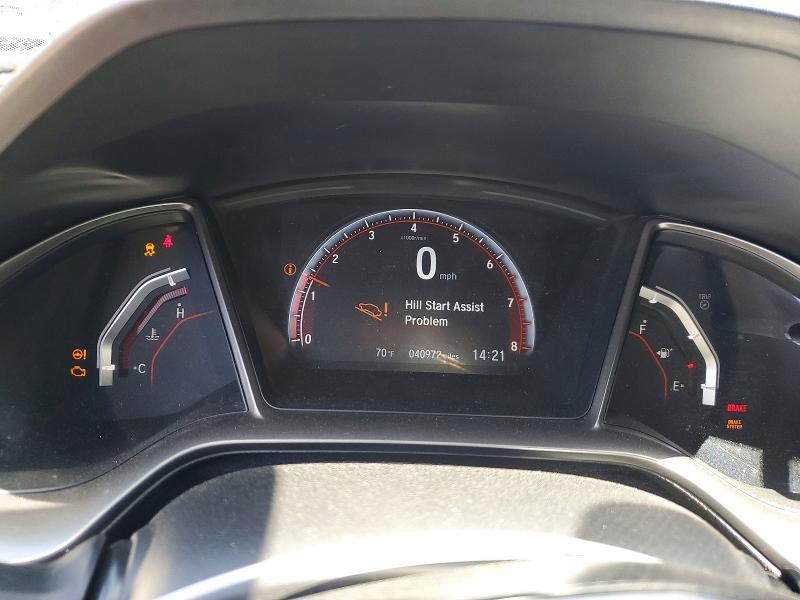 2019 Honda Civic VIN 2HGFC1E52KH701912 COPART salvage auction — FRONT END, Ca - Salvage Certificate, sold $4,850 on 2026-07-02 (photo 9)