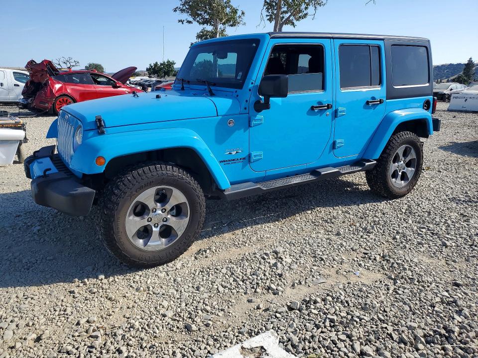 2017 Jeep Wrangler unlimited VIN 1C4BJWEG2HL601502 COPART salvage auction — REAR END, CA - SALVAGE CERTIFICATE, sold $8,800 on 2026-07-28 (photo 1)