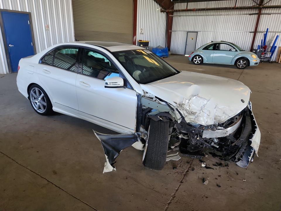 2014 Mercedes-benz C class VIN WDDGF4HB9EG234197 COPART salvage auction — FRONT END, Ca - Salvage Certificate, sold $650 on 2026-07-09 (photo 4)