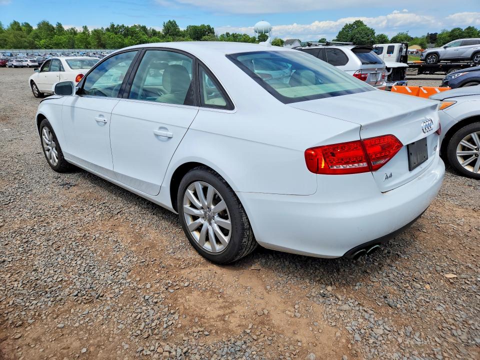 2012 Audi A4 VIN WAUBFAFL0CN019506 COPART salvage auction — FRONT END, Nj - Cert Of Title-Salvage, sold $475 on 2026-07-19 (photo 2)