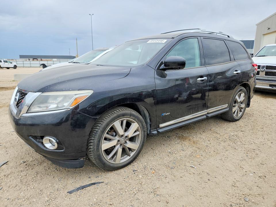2014 Nissan Pathfinder VIN 5N1CR2MM7EC675079 COPART salvage auction — SIDE, Ab - Bos - Active, sold $1,100 on 2026-07-09 (photo 1)