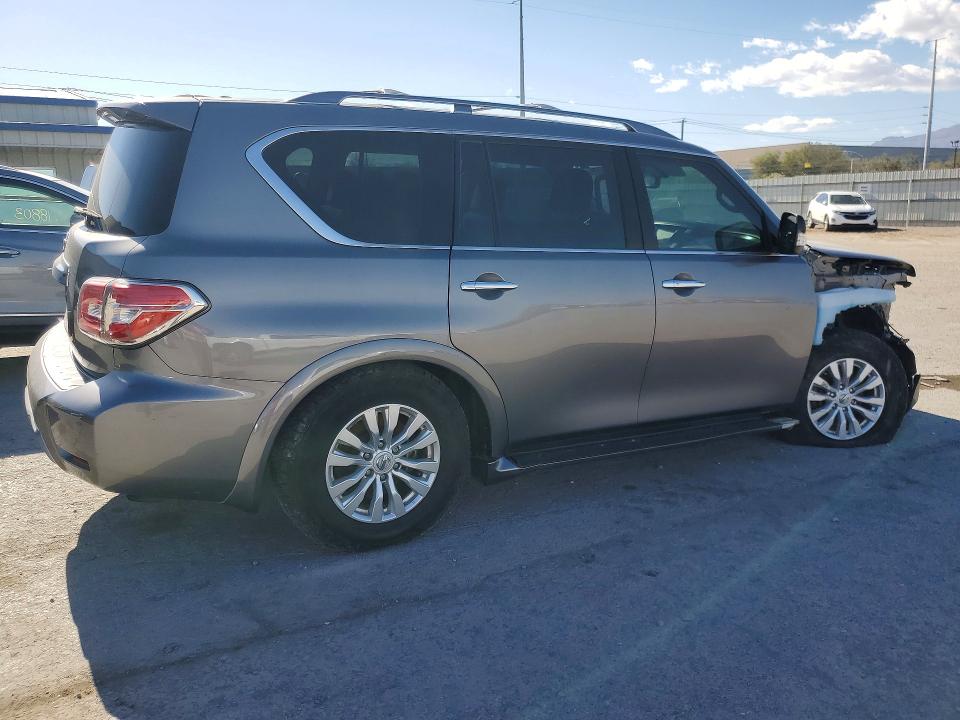 2019 Nissan Armada VIN JN8AY2ND6KX009045 COPART salvage auction — FRONT END, Ar - Cert Of Title-Salvage, sold $3,450 on 2026-07-28 (photo 3)
