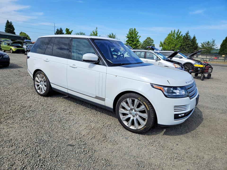 2017 Land rover RANGE ROVER VIN SALGS2FE4HA320542 COPART salvage auction — FRONT END, Or - Salvage Title Certificate, sold $7,800 on 2026-08-22 (photo 4)