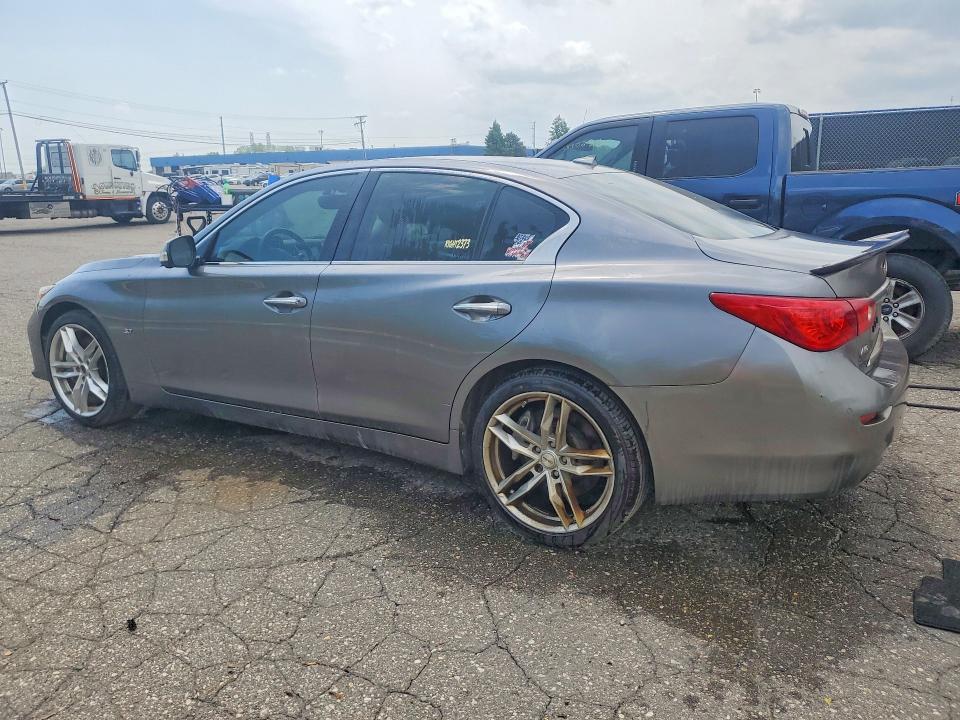 2015 Infiniti Q50 VIN JN1BV7AR9FM390035 COPART salvage auction — FRONT END, Mi - Certificate Of Title, sold $2,700 on 2026-07-10 (photo 2)