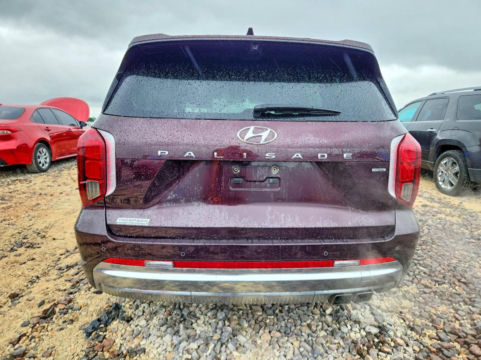 2024 Hyundai Palisade VIN KM8R7DGEXRU713419 COPART salvage auction — HAIL, Mo - Certificate Of Title, sold $18,100 on 2026-07-22 (photo 6)